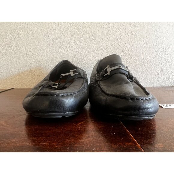 Aldo Orlovoflexx Mens Leather Loafers Driving Shoe Black Sz 10.5 Silver Horsebit - Picture 7 of 16